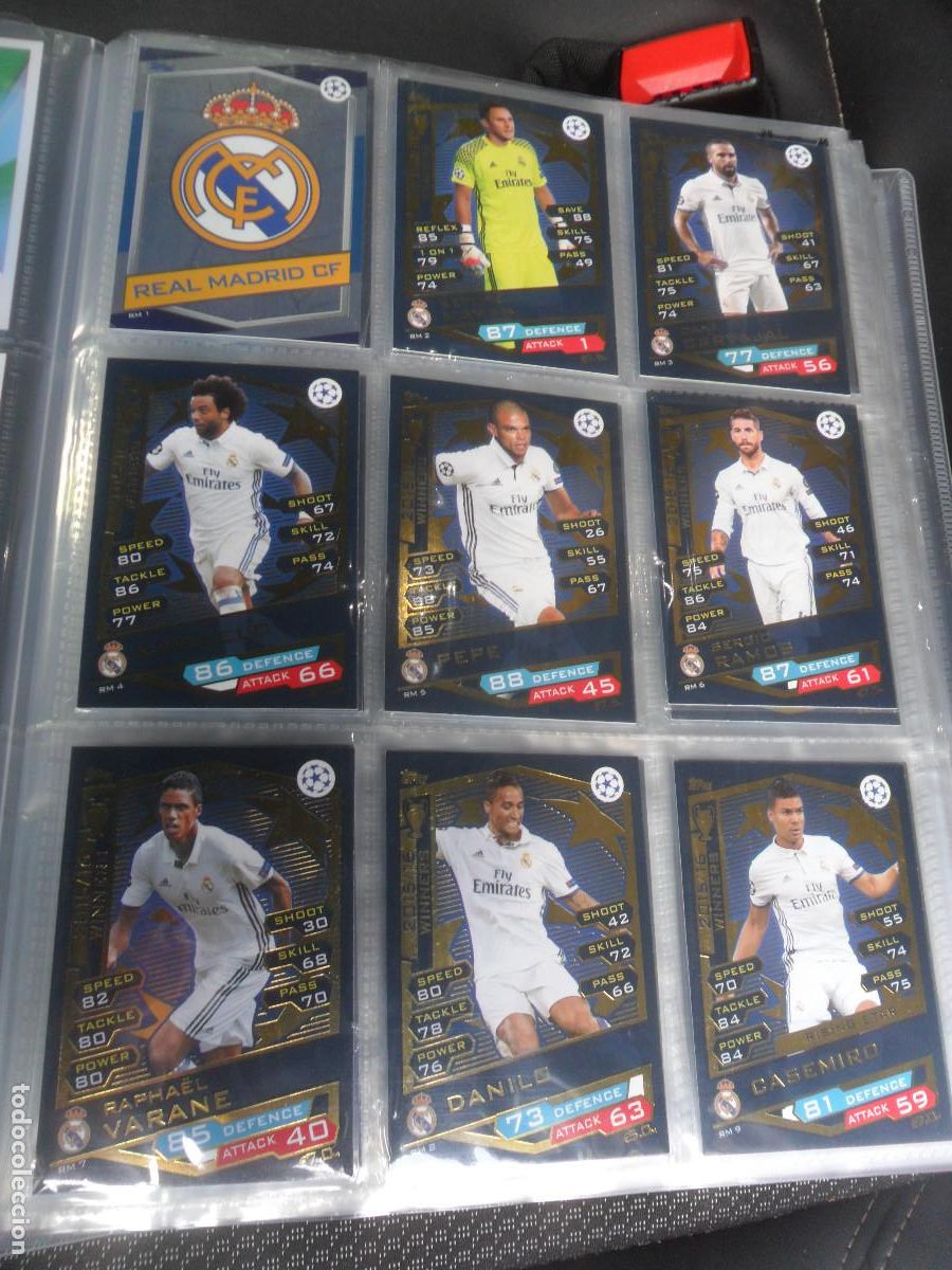 Cromos de f&uacute;tbol: REAL MADRID WINNERS CHAMPIONS LEAGUE 2015 2016 COMPLETA 18 CARD EDICI&Oacute;N USA CANAD&Aacute; TOPPS MATCH ATTAX