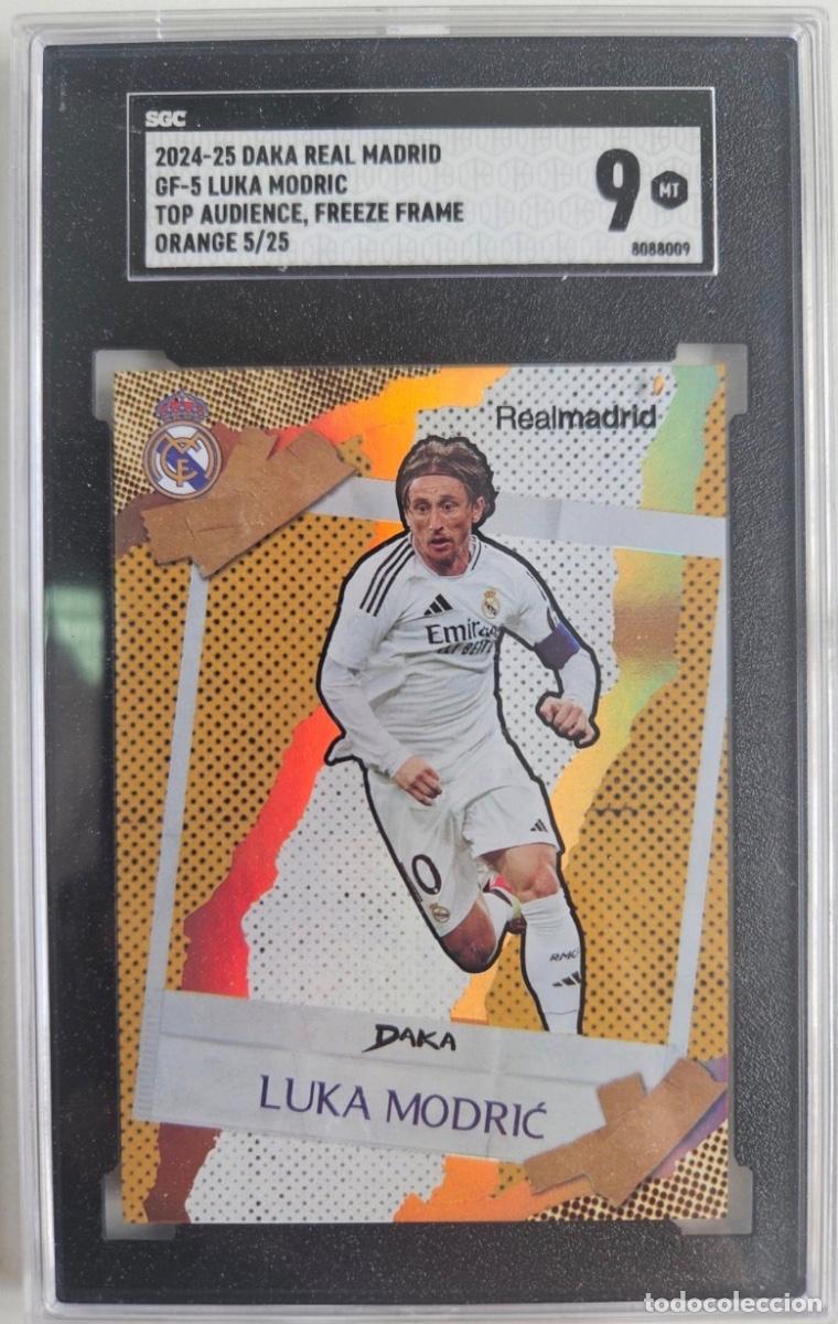 Cromos de f&uacute;tbol: DAKA Real Madrid Luka Modric 5/25 Parallel - SGC 9 Graded card l