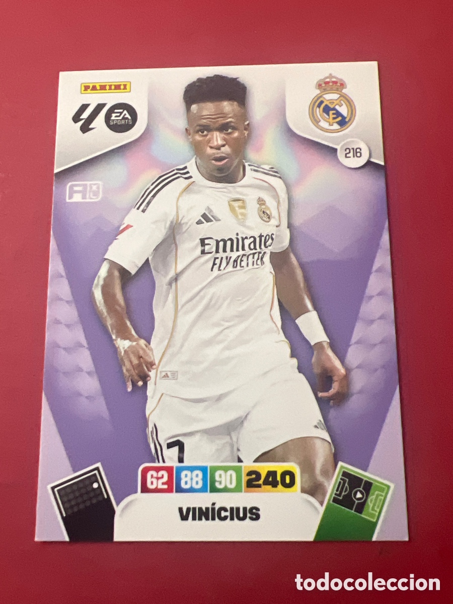 Cromos de f&uacute;tbol: E1309. 216 VINICIUS REAL MADRID ADRENALYN XL 2025 2026 PANINI 25 26