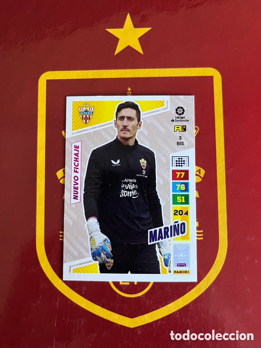 Fu&szlig;ball-Sticker: 3 BIS MARI&Ntilde;O NUEVO FICHAJE ADRENALYN 2022 2023 22 23 ALMER&Iacute;A