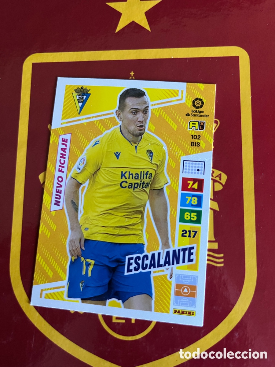 Cartes &agrave; collectionner de Football: 102 BIS ESCALANTE NUEVO FICHAJE ADRENALYN 2022 2023 22 23 C&Aacute;DIZ CF