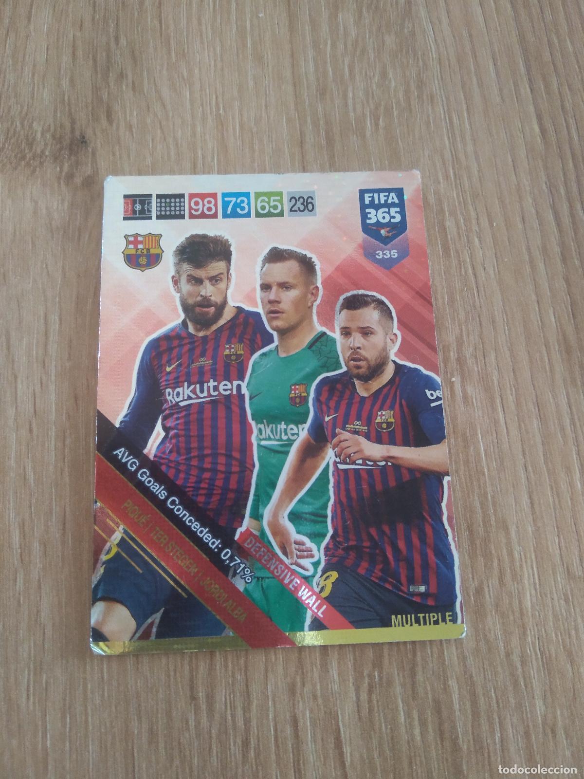 Football Stickers: 335 PIQUE TER STEGEN JORDI ALBA BARCELONA CROMO FUTBOL PANINI ADRENALYN 18-19 FIFA 365 2018-2019