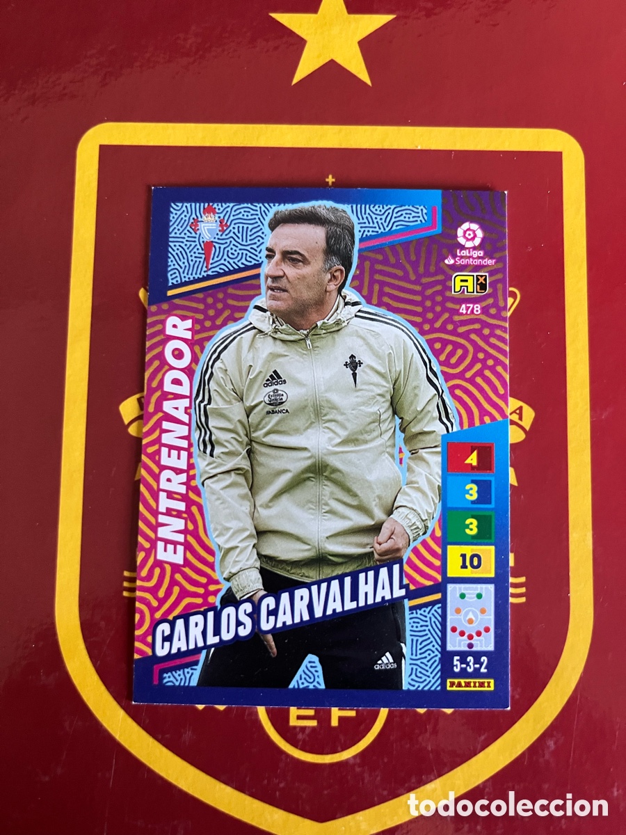 Football Stickers: 478 CARLOS CARVAHAL PLUS ENTRENADOR ADRENALYN 2022 2023 22 23 CELTA DE VIGO