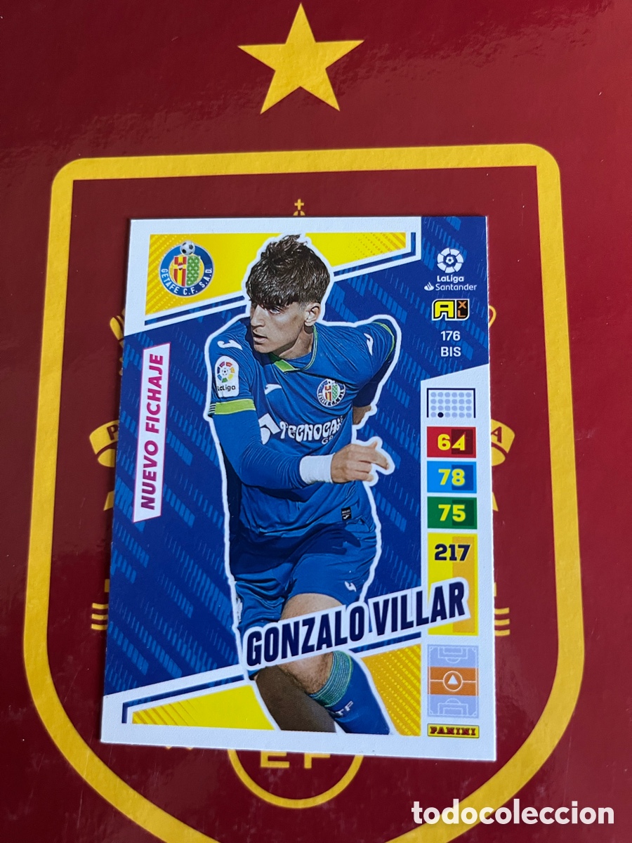Fu&szlig;ball-Sticker: 176 BIS GONZALO VILLAR NUEVO FICHAJE ADRENALYN 2022 2023 22 23 GETAFE