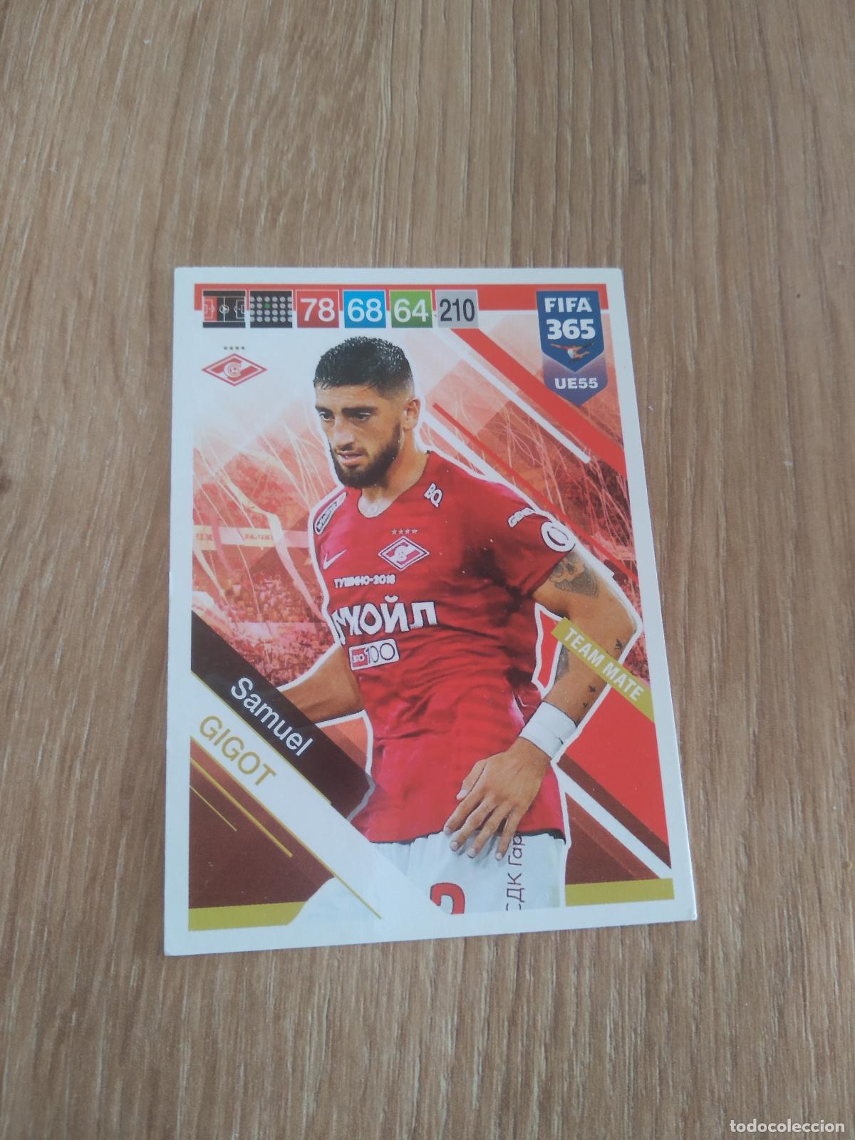 Football Stickers: UE 55 SAMUEL GIGOT Spartak de Mosc&uacute; CROMO FUTBOL PANINI ADRENALYN 18-19 FIFA 365 2018-2019