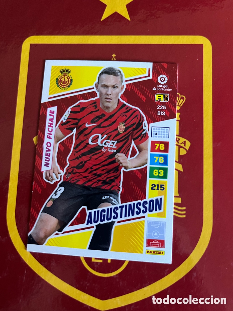 Cromos de f&uacute;tbol: 225 BIS AUGUSTINSSON NUEVO FICHAJE ADRENALYN 2022 2023 22 23 MALLORCA