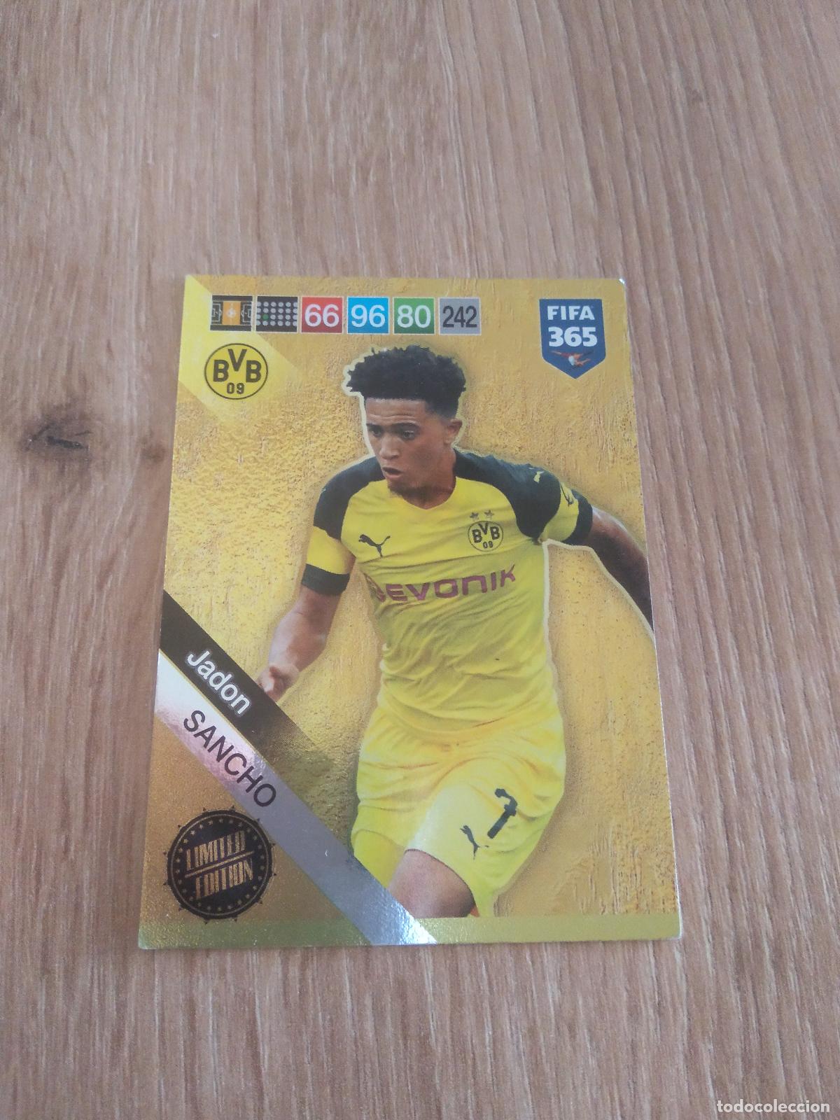 Cromos de f&uacute;tbol: JADON SANCHO BORUSSIA EDICION LIMITADA CROMO FUTBOL PANINI ADRENALYN 18-19 FIFA 365 2018-2019