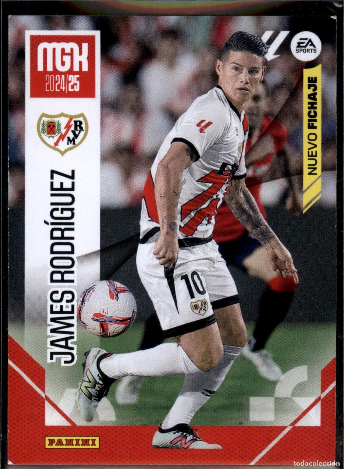 Fu&szlig;ball-Sticker: James Rodr&iacute;guez Nuevo Fichaje N&ordm; 494 Rayo Vallecano Liga Santander Megacracks 2024 2025 Panini 24 25