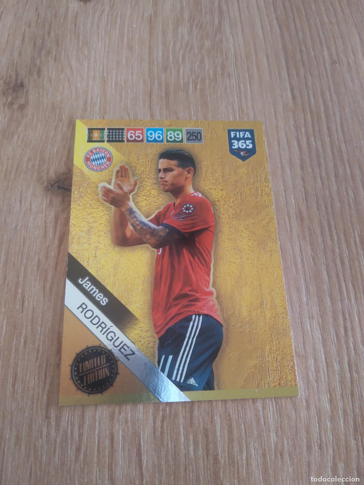 Cromos de f&uacute;tbol: JAMES RODRIGUEZ BAYERN EDICION LIMITADA CROMO FUTBOL PANINI ADRENALYN 18-19 FIFA 365 2018-2019