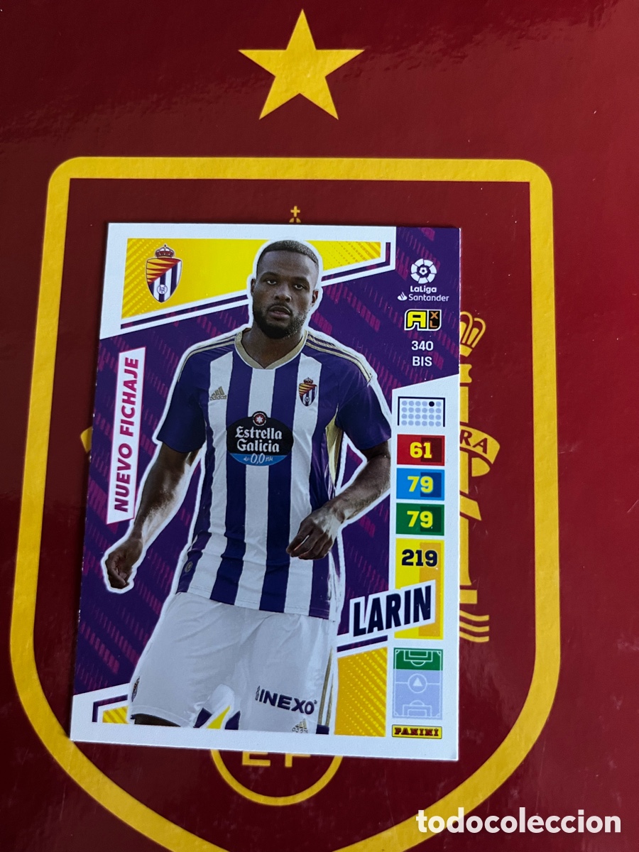 Cromos de f&uacute;tbol: 340 BIS LARIN NUEVO FICHAJE ADRENALYN 2022 2023 22 23 REAL VALLADOLID