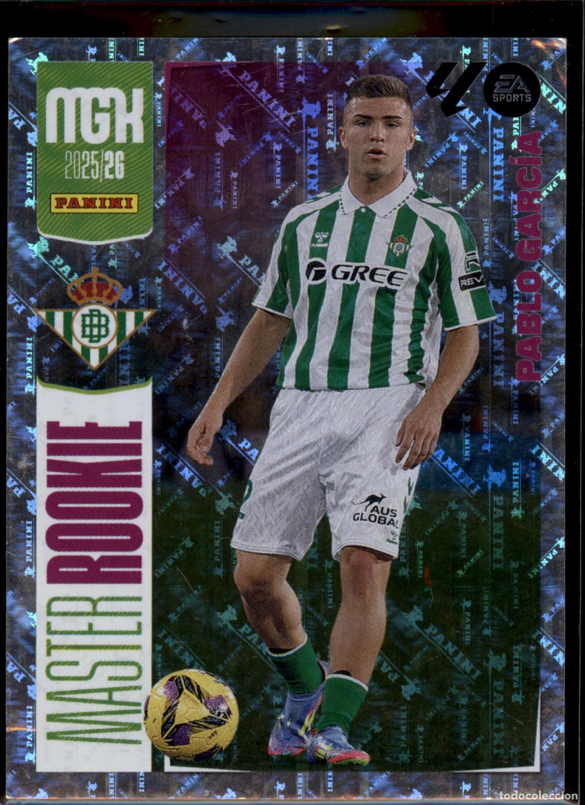 Football Stickers: Pablo Garc&iacute;a Master Rookie N&ordm; 418 Real Betis LaLiga Santander Megacracks 2025 2026 Panini 25 26