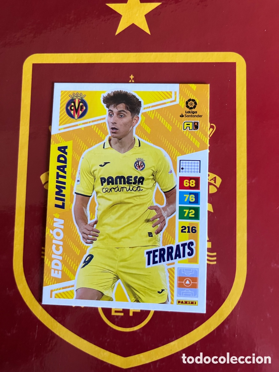 Football Stickers: TERRATS EDICI&Oacute;N LIMITADA EDL LAST MOMENT ADRENALYN 2022 2023 22 23 VILLARREAL