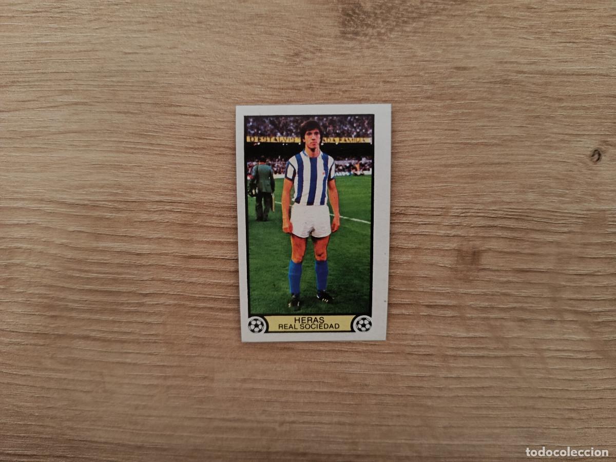 Cromos de f&uacute;tbol: CROMO DE FUTBOL LIGA ESTE HERAS REAL SOCIEDAD SIN PEGAR NUNCA PEGADO 79 80 1979 1980 D626