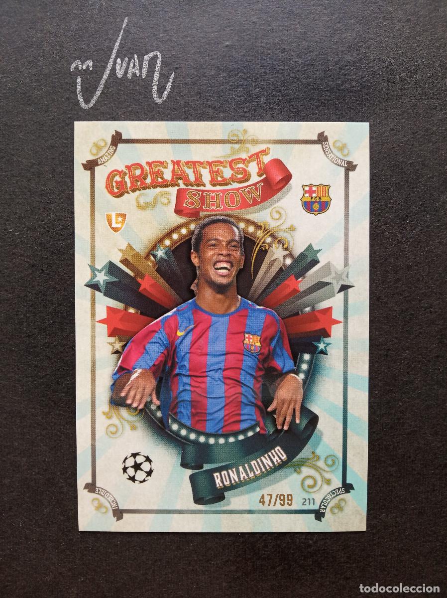 Fu&szlig;ball-Sticker: NUMERADA #/99 RONALDINHO BARCELONA ⚽ TOPPS &reg; TOTAL FOOTBALL GREATEST SHOW 2024 2025 24 25 NUEVO