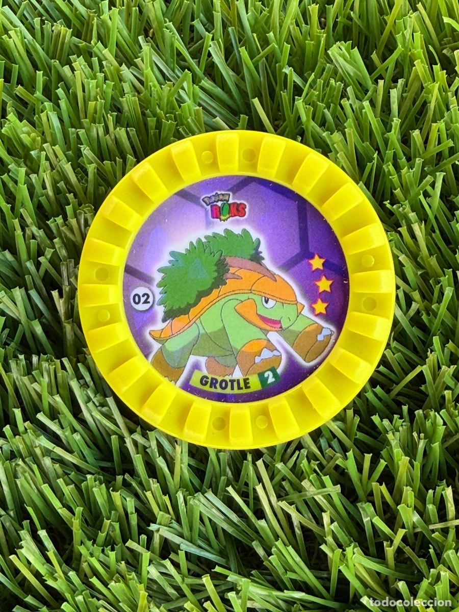 Cromos de f&uacute;tbol: N&ordm; 2 Grotle Tazos Pokemon Cheetos Pokemon Roks