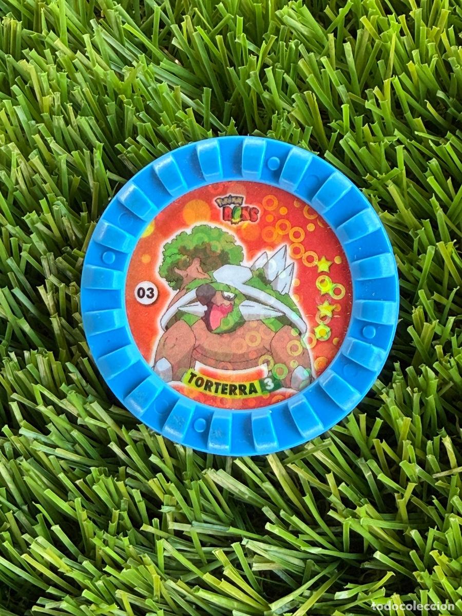 Cromos de f&uacute;tbol: N&ordm; 3 Torterra Tazos Pokemon Cheetos Pokemon Roks