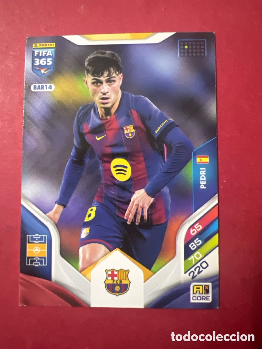 Cromos de f&uacute;tbol: E1339. BAR14 PEDRI BARCELONA ADRENALYN FIFA 365 2025 2026 25 26 CARD PANINI TOPPS