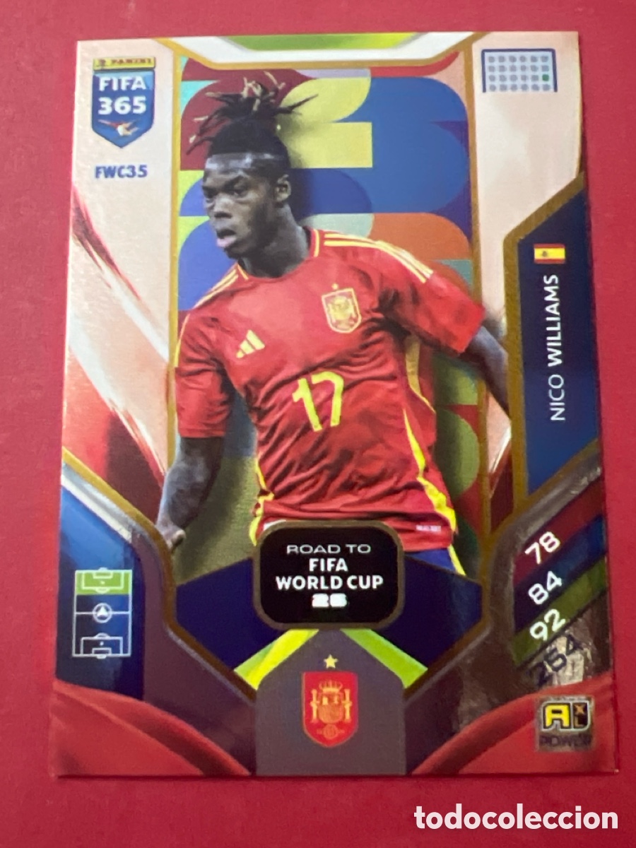 Cromos de f&uacute;tbol: FWC35 FIFA 365 2026 ADRENALYN XL NICO WILLIAMS ESPA&Ntilde;A POWER / ROAD TO FIFA WORLD CUP 26 PANINI 26