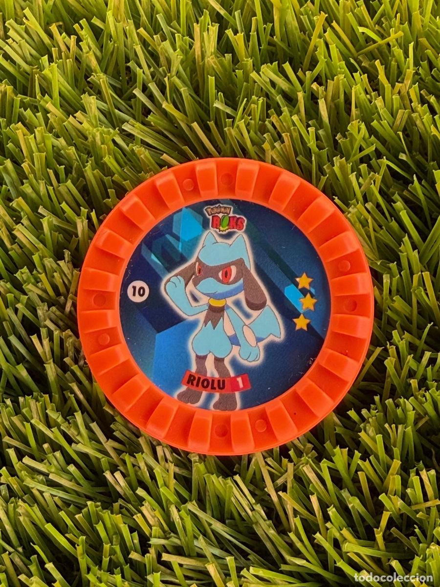Cromos de Futebol: N&ordm; 10 Riolu Tazos Pokemon Cheetos Pokemon Roks