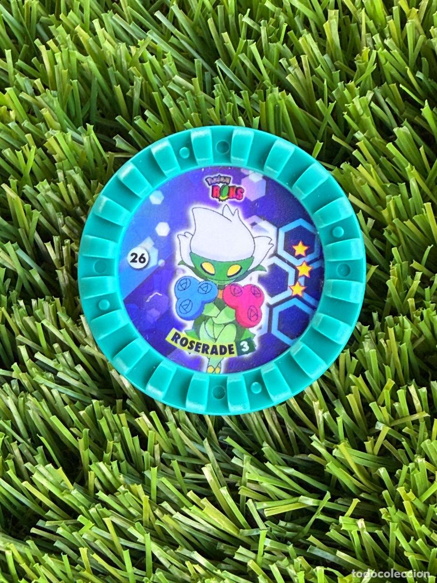 Cromos de f&uacute;tbol: N&ordm; 26 Roserade Tazos Pokemon Cheetos Pokemon Roks