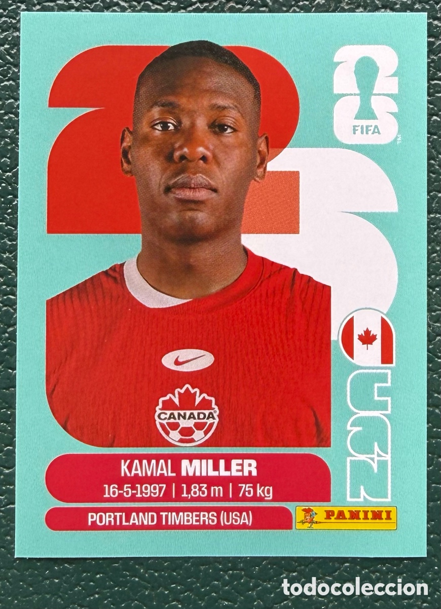 Football Stickers: CAN 9 KAMAL MILLER CANADA CROMOS ALBUM FIFA WORLD CUP MUNDIAL 2026 PANINI