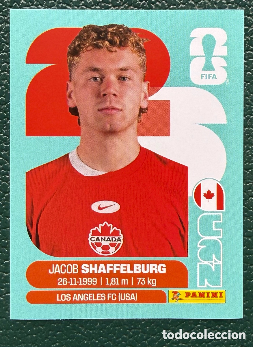Football Stickers: CAN 14 JACOB SHAFFELBURG CANADA CROMOS ALBUM FIFA WORLD CUP MUNDIAL 2026 PANINI