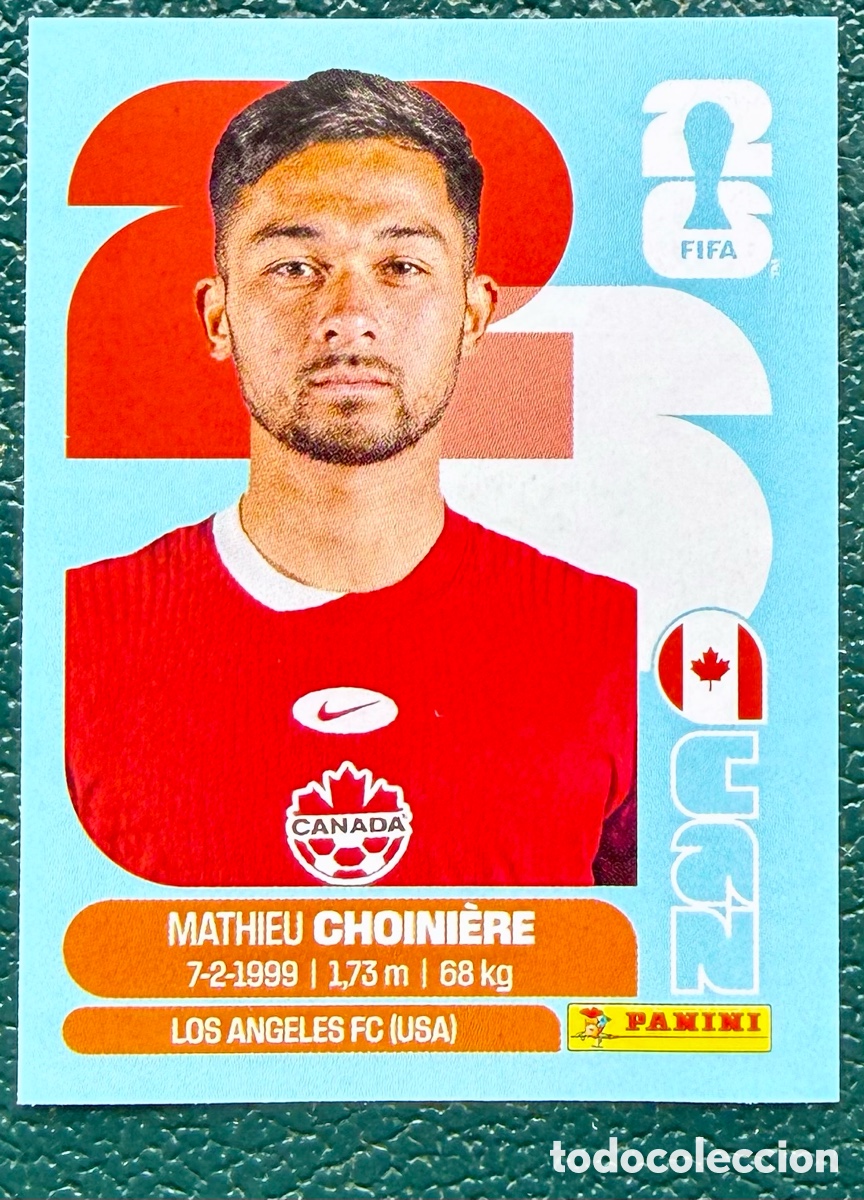 Football Stickers: CAN 15 MATHIEU CHOINIERE CANADA CROMOS ALBUM FIFA WORLD CUP MUNDIAL 2026 PANINI