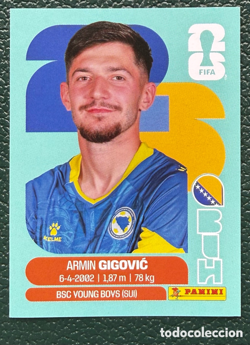 Fu&szlig;ball-Sticker: BIH 10 ARMIN GIGOVIC BOSNIA Y HERZEGOVINA CROMOS ALBUM FIFA WORLD CUP MUNDIAL 2026 PANINI