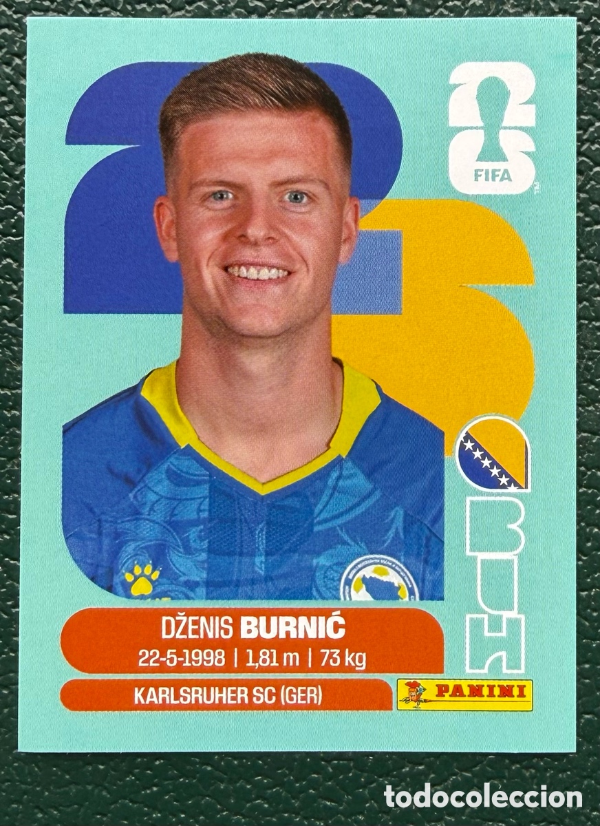 Football Stickers: BIH 14 DZENIS BURNIC BOSNIA Y HERZEGOVINA CROMOS ALBUM FIFA WORLD CUP MUNDIAL 2026 PANINI