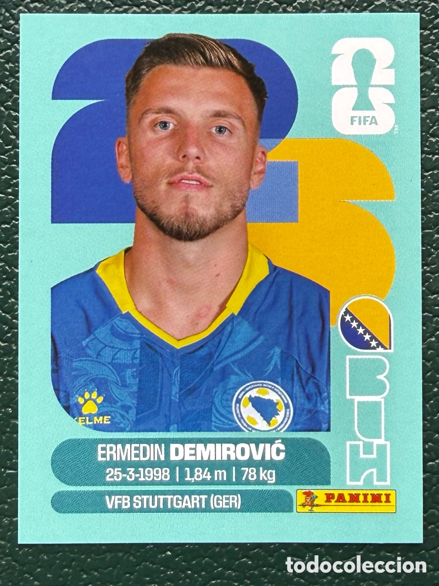 Football Stickers: BIH 17 ERMEDIN DEMIROVIC BOSNIA Y HERZEGOVINA CROMOS ALBUM FIFA WORLD CUP MUNDIAL 2026 PANINI
