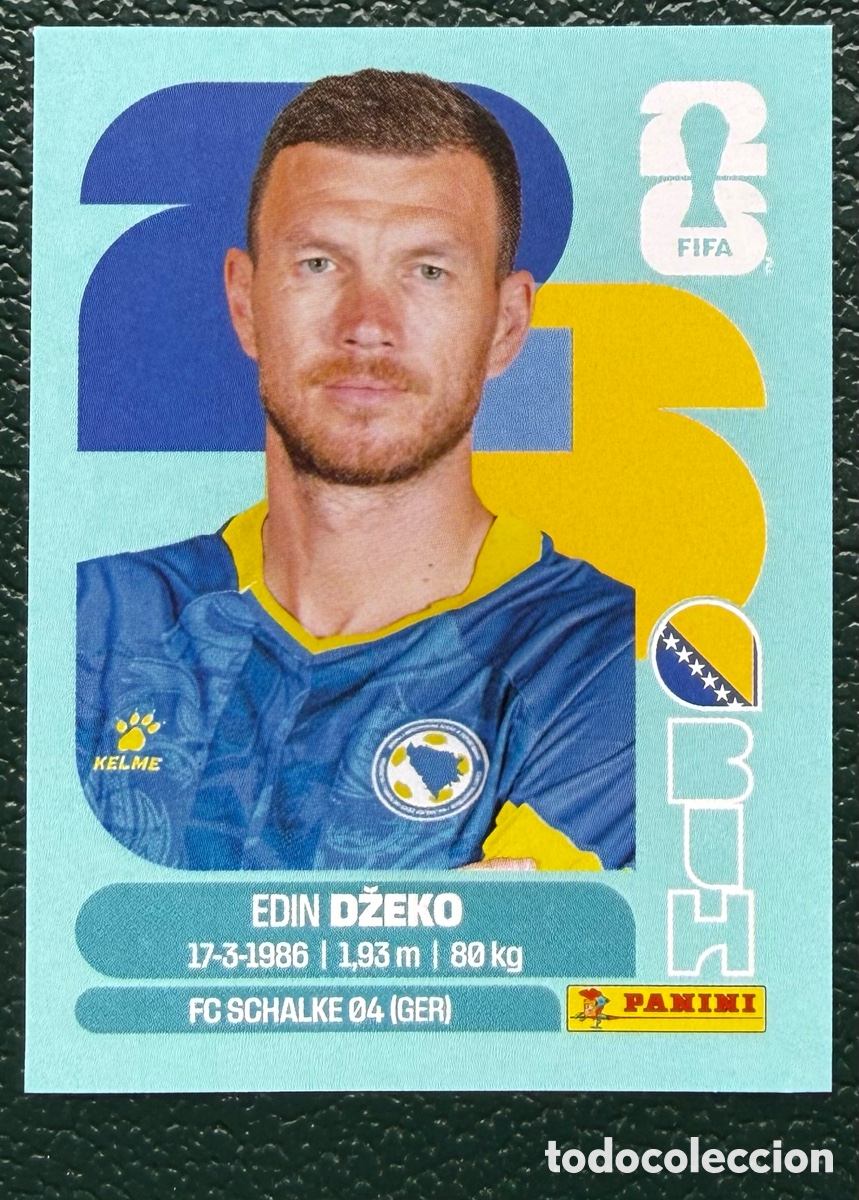 Football Stickers: BIH 18 EDIN DZEKO BOSNIA Y HERZEGOVINA CROMOS ALBUM FIFA WORLD CUP MUNDIAL 2026 PANINI