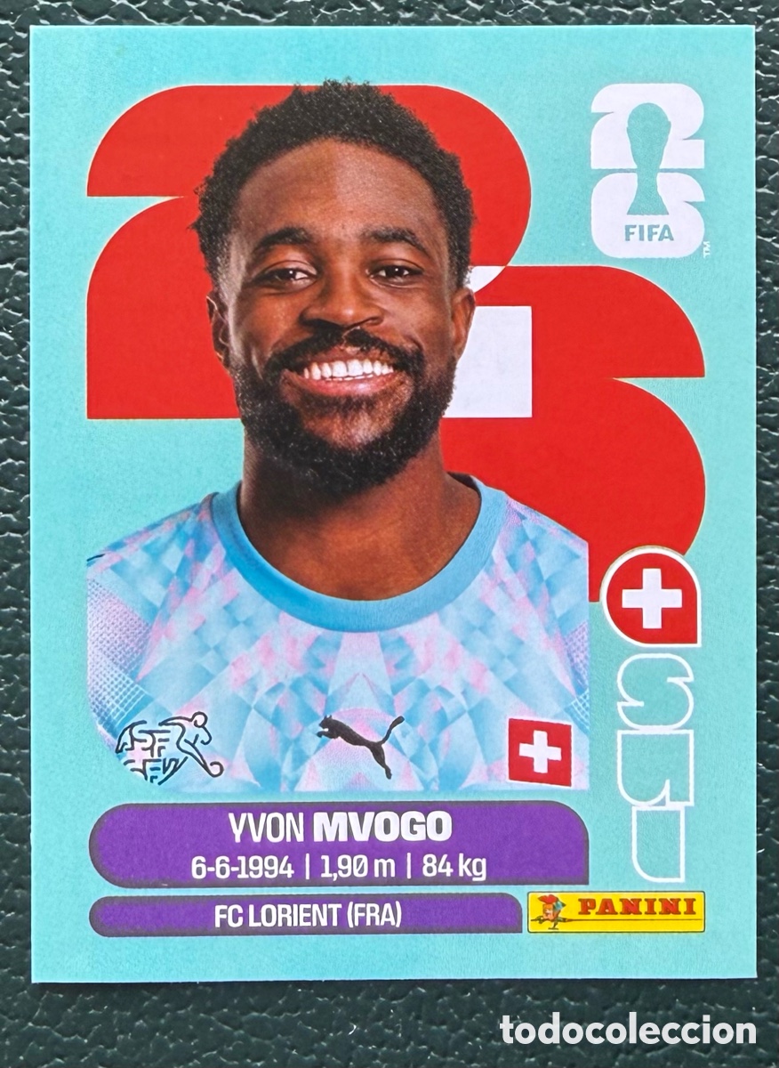 Figurine di Calcio: SUI 3 YVON MVOGO SUIZA CROMOS ALBUM FIFA WORLD CUP MUNDIAL 2026 PANINI