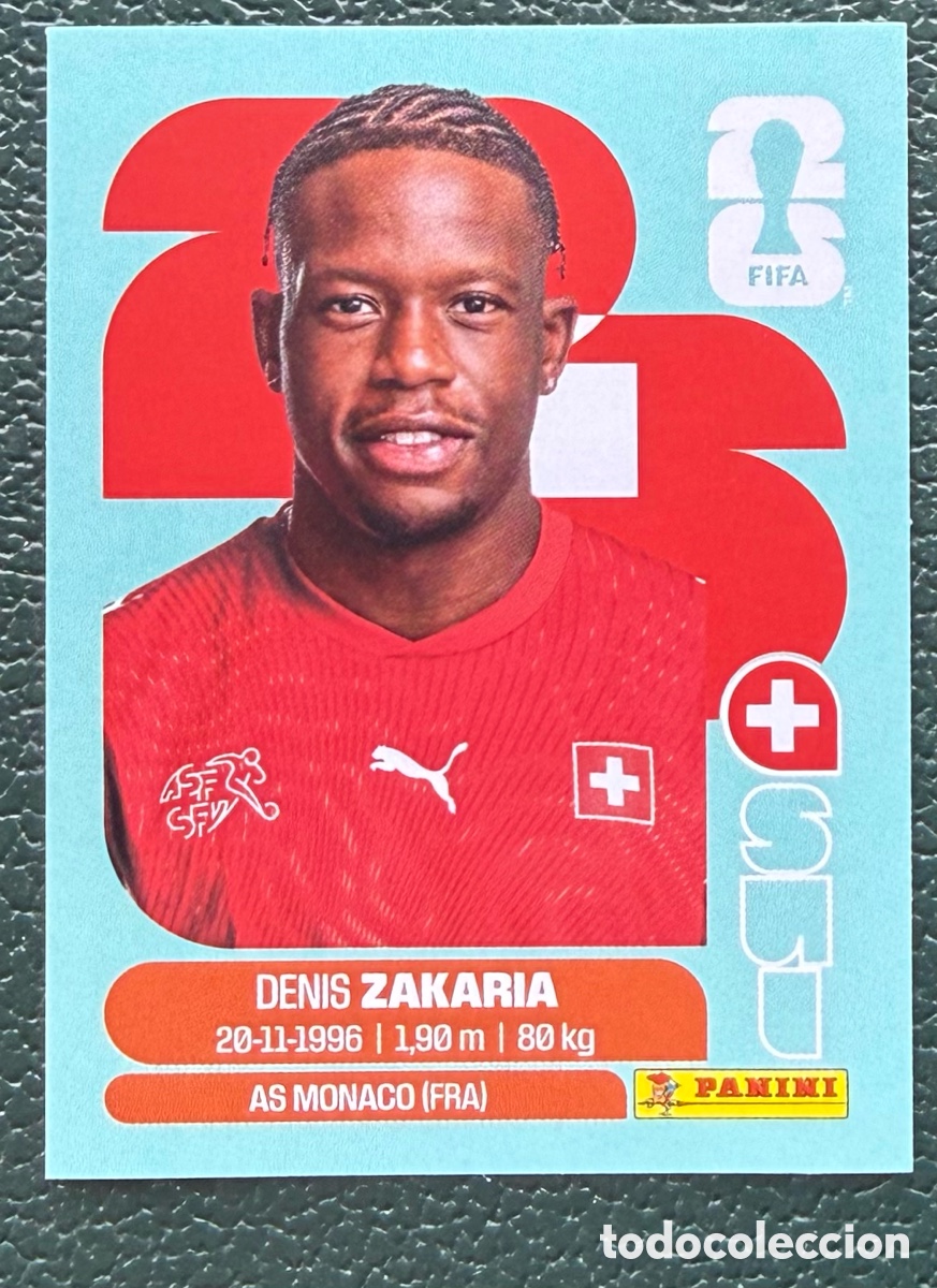 Fu&szlig;ball-Sticker: SUI 10 DENIS ZAKARIA SUIZA CROMOS ALBUM FIFA WORLD CUP MUNDIAL 2026 PANINI