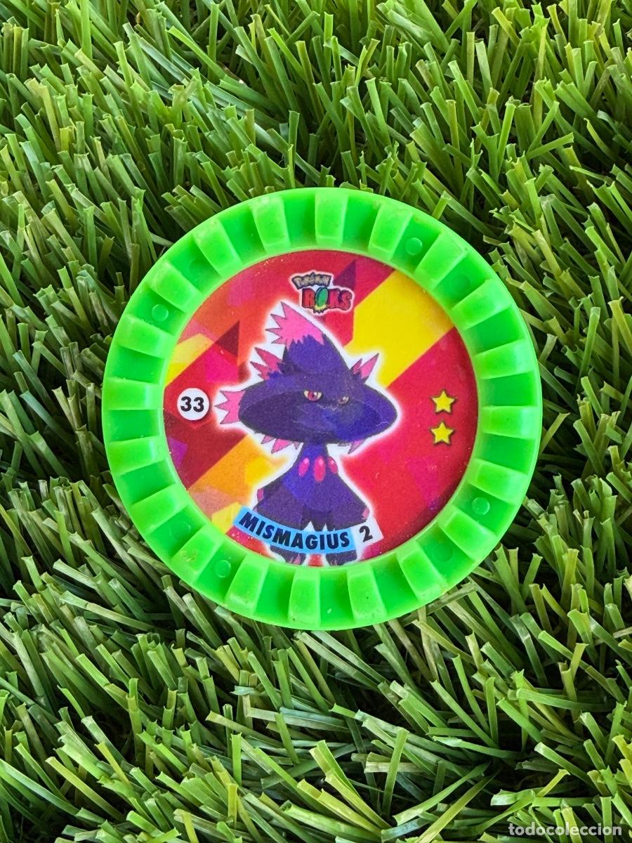 Cromos de f&uacute;tbol: N&ordm; 33 Mismagius Tazos Pokemon Cheetos Pokemon Roks