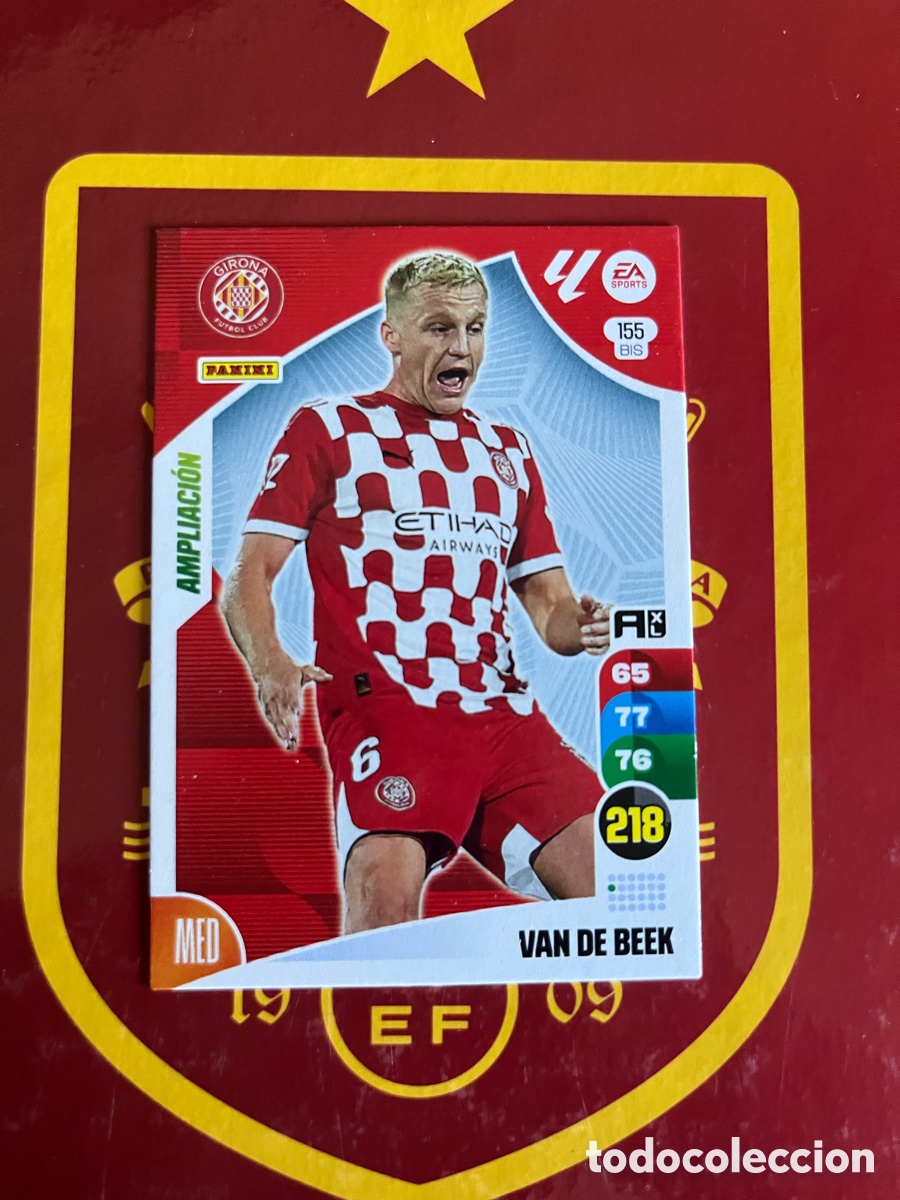 Football Stickers: 155 BIS VAN DE BEEK AMPLIACI&Oacute;N ADRENALYN 2024 2025 24 25 GIRONA