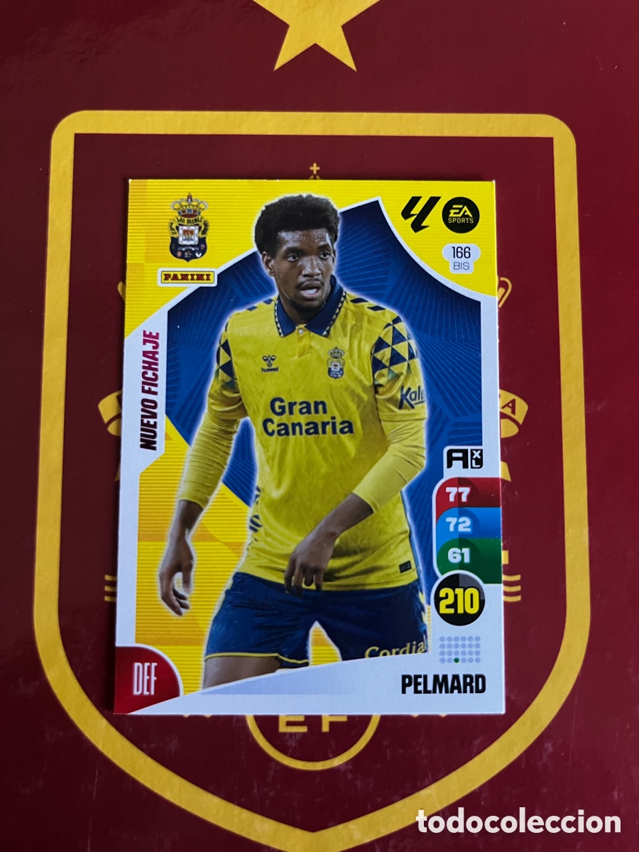 Football Stickers: 166 BIS PELMARD NUEVO FICHAJE ADRENALYN 2024 2025 24 25 LAS PALMAS