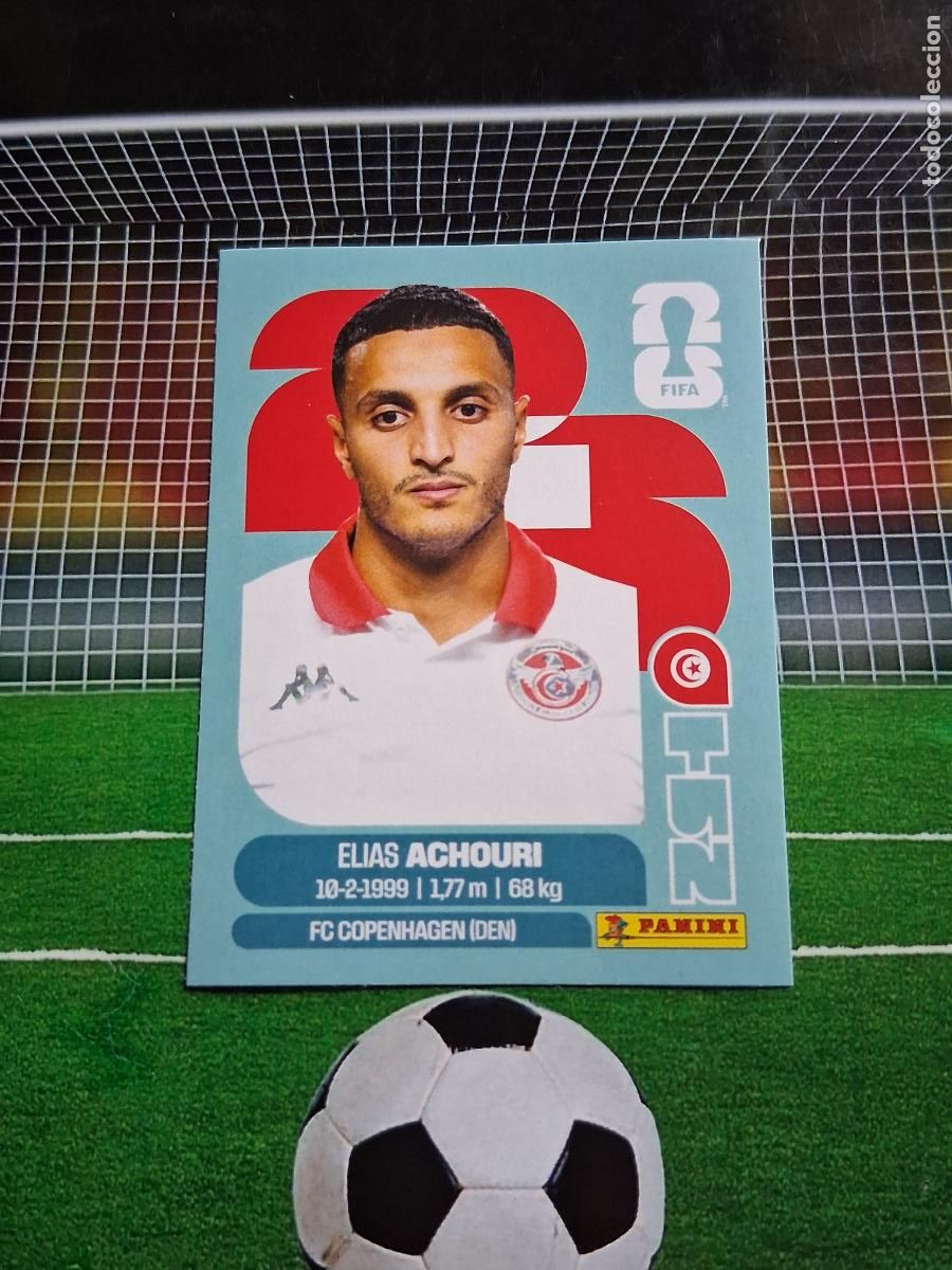 Football Stickers: TUN 15 ELIAS ACHOURI TUNEZ CROMO STICKERS FUTBOL MUNDIAL FIFA 2026 MEXICO EEUU CANADA PANINI