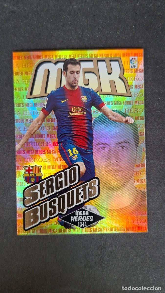 Cromos de f&uacute;tbol: L1 SERGIO BUSQUETS F. C. BARCELONA MEGA HEROES 378 PANINI MEGACRACKS 2013 2014 13 14