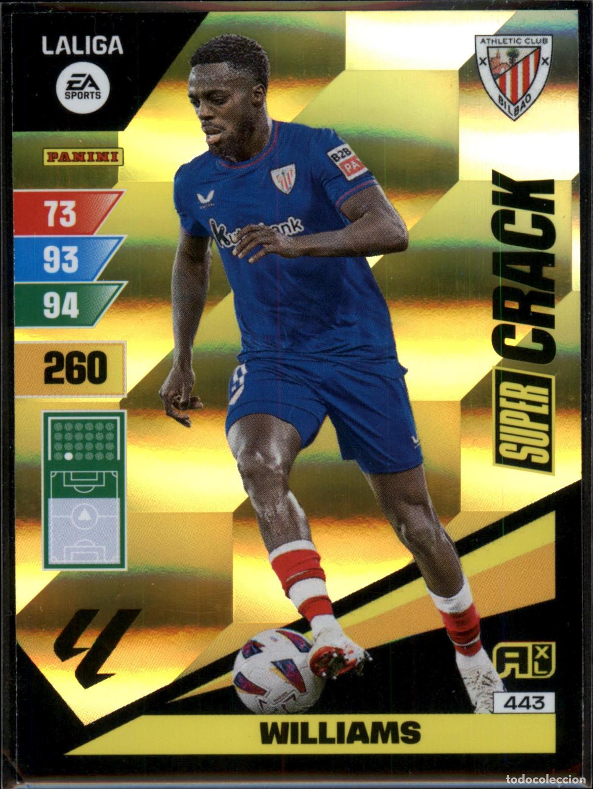 Cromos de f&uacute;tbol: Williams Super Crack N&ordm; 443 Athletic Club LaLiga Santander Adrenalyn XL 2023 2024 Panini 24 25