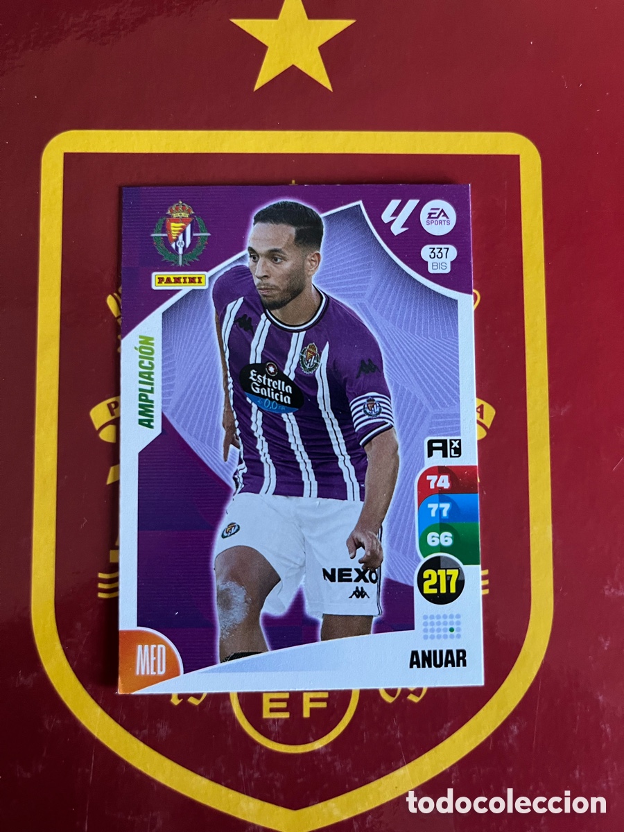 Cromos de f&uacute;tbol: 337 BIS ANUAR AMPLIACI&Oacute;N ADRENALYN 2024 2025 24 25 REAL VALLADOLID