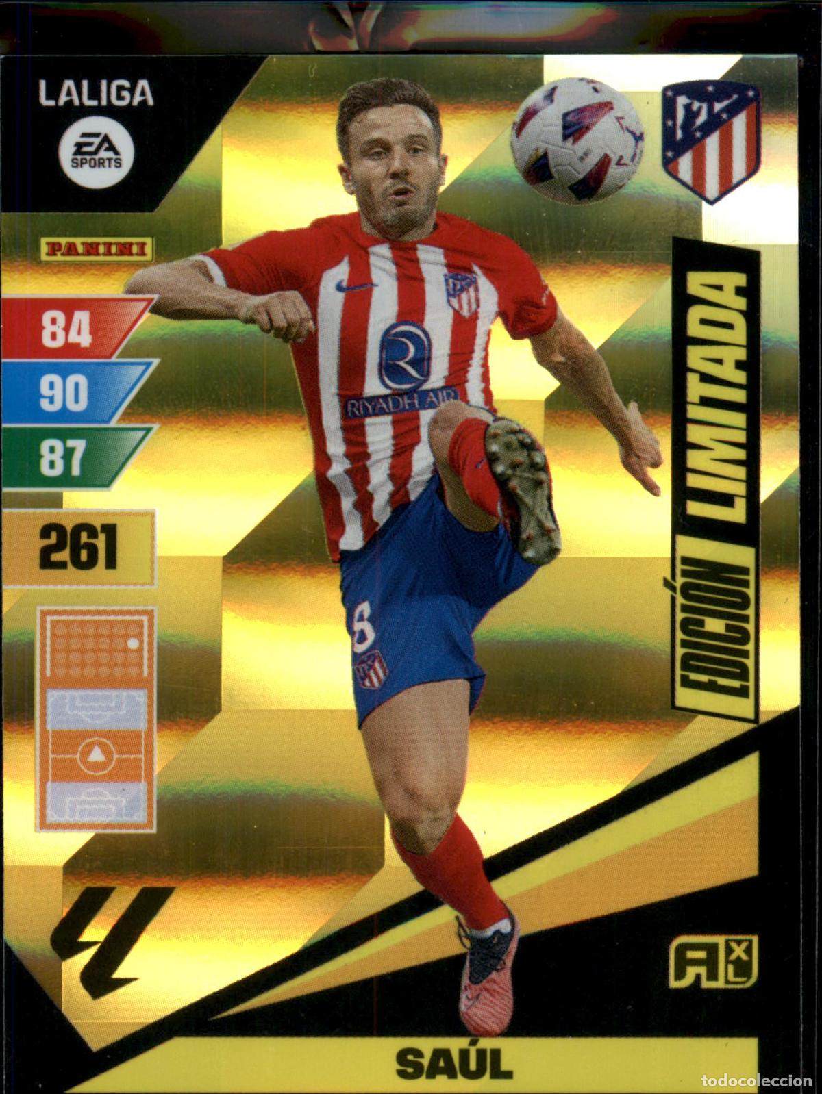 Figurine di Calcio: Sa&uacute;l Edici&oacute;n Limitada Atl&eacute;tico de Madrid Santander Adrenalyn XL 2023 2024 Panini 24 25