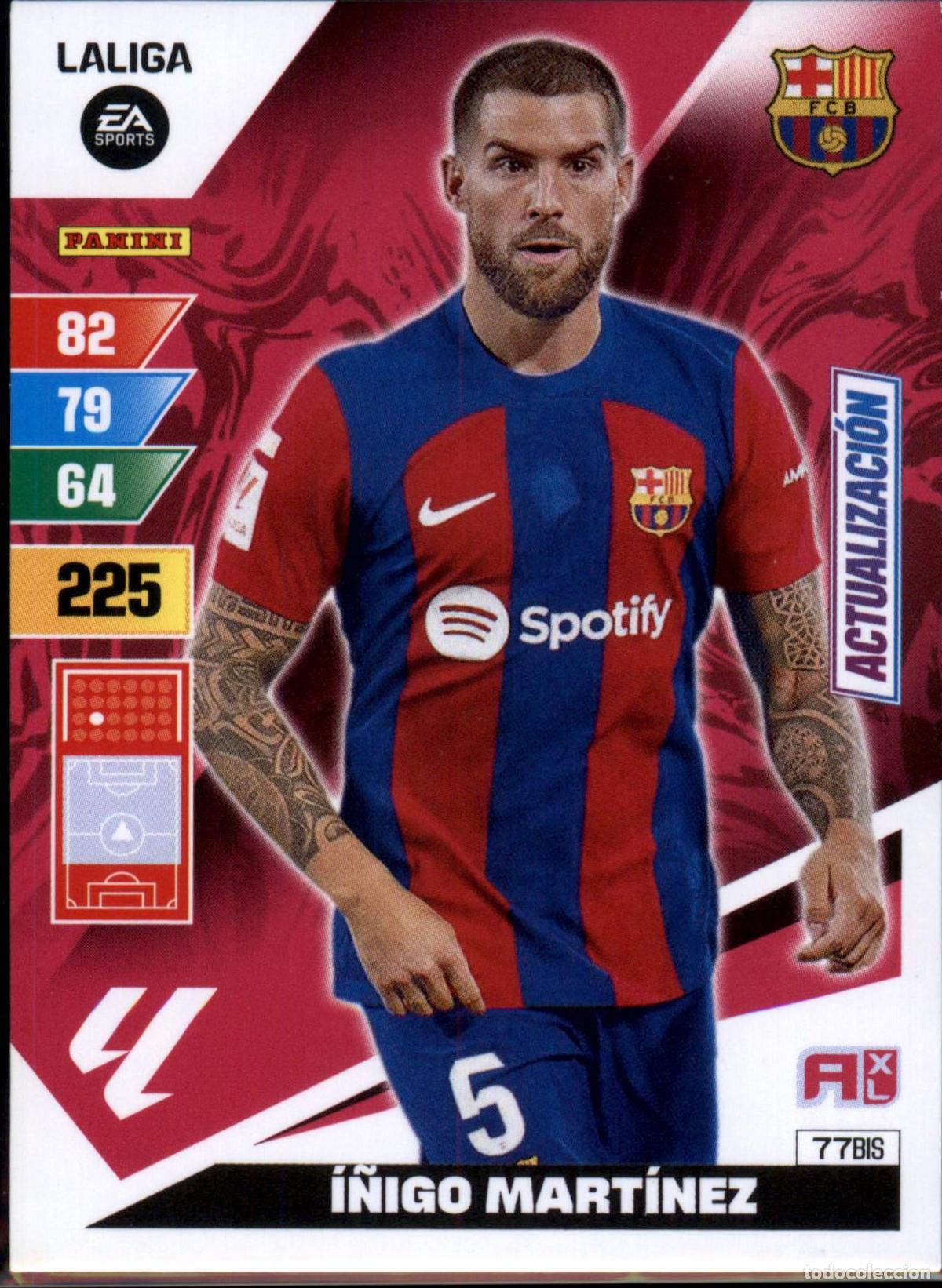 Figurine di Calcio: &Iacute;&ntilde;igo Mart&iacute;nez Actualizaci&oacute;n N&ordm; 77 Bis Bar&ccedil;a LaLiga Santander Adrenalyn XL 2023 2024 Panini 24 25