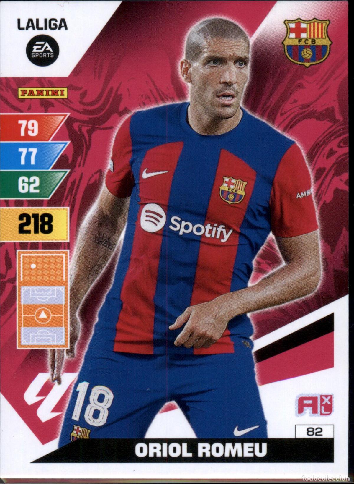 Figurine di Calcio: Oriol Romeu N&ordm; 82 Bar&ccedil;a (Barcelona) LaLiga Santander Adrenalyn XL 2023 2024 Panini 24 25