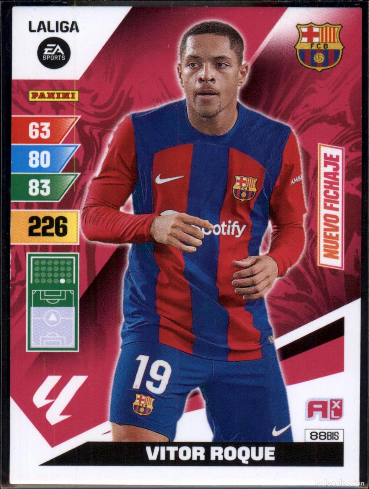 Figurine di Calcio: Vitor Roque Nuevo Fichaje N&ordm; 88 Bis Bar&ccedil;a LaLiga Santander Adrenalyn XL 2023 2024 Panini 24 25
