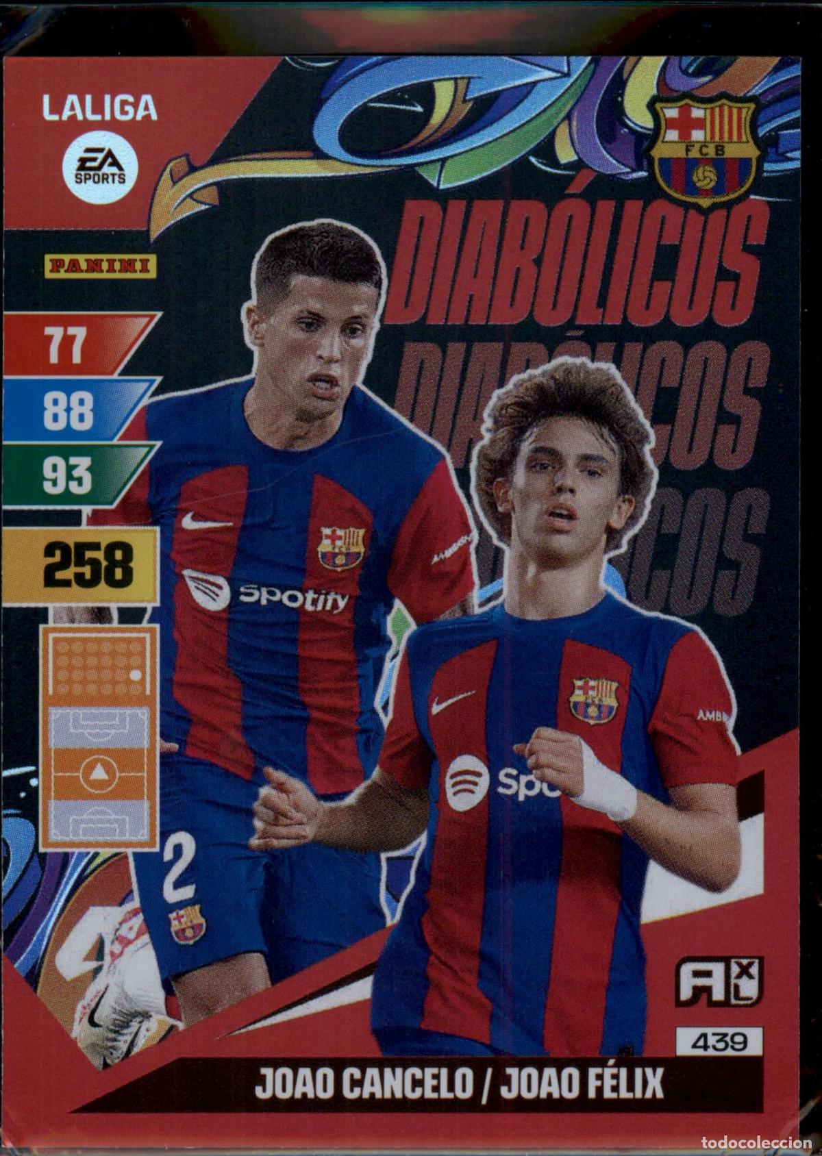 Figurine di Calcio: Diab&oacute;licos N&ordm; 439 Bar&ccedil;a (Barcelona) LaLiga Santander Adrenalyn XL 2023 2024 Panini 24 25