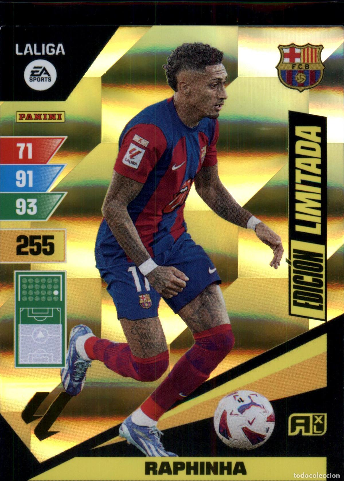 Cromos de f&uacute;tbol: Raphinha Edici&oacute;n Limitada Bar&ccedil;a (Barcelona) LaLiga Santander Adrenalyn XL 2023 2024 Panini 24 25