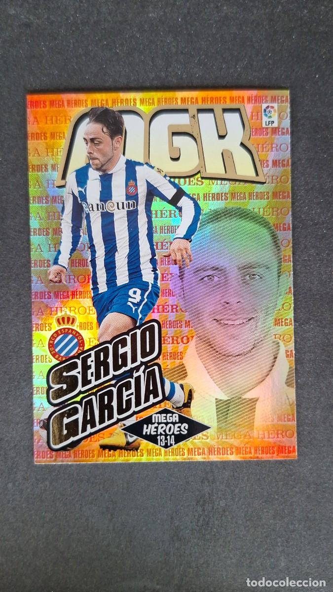 Cromos de f&uacute;tbol: L1 SERGIO GARCIA R. C. D. ESPA&Ntilde;OL MEGA HEROES 399 PANINI MEGACRACKS 2013 2014 13 14