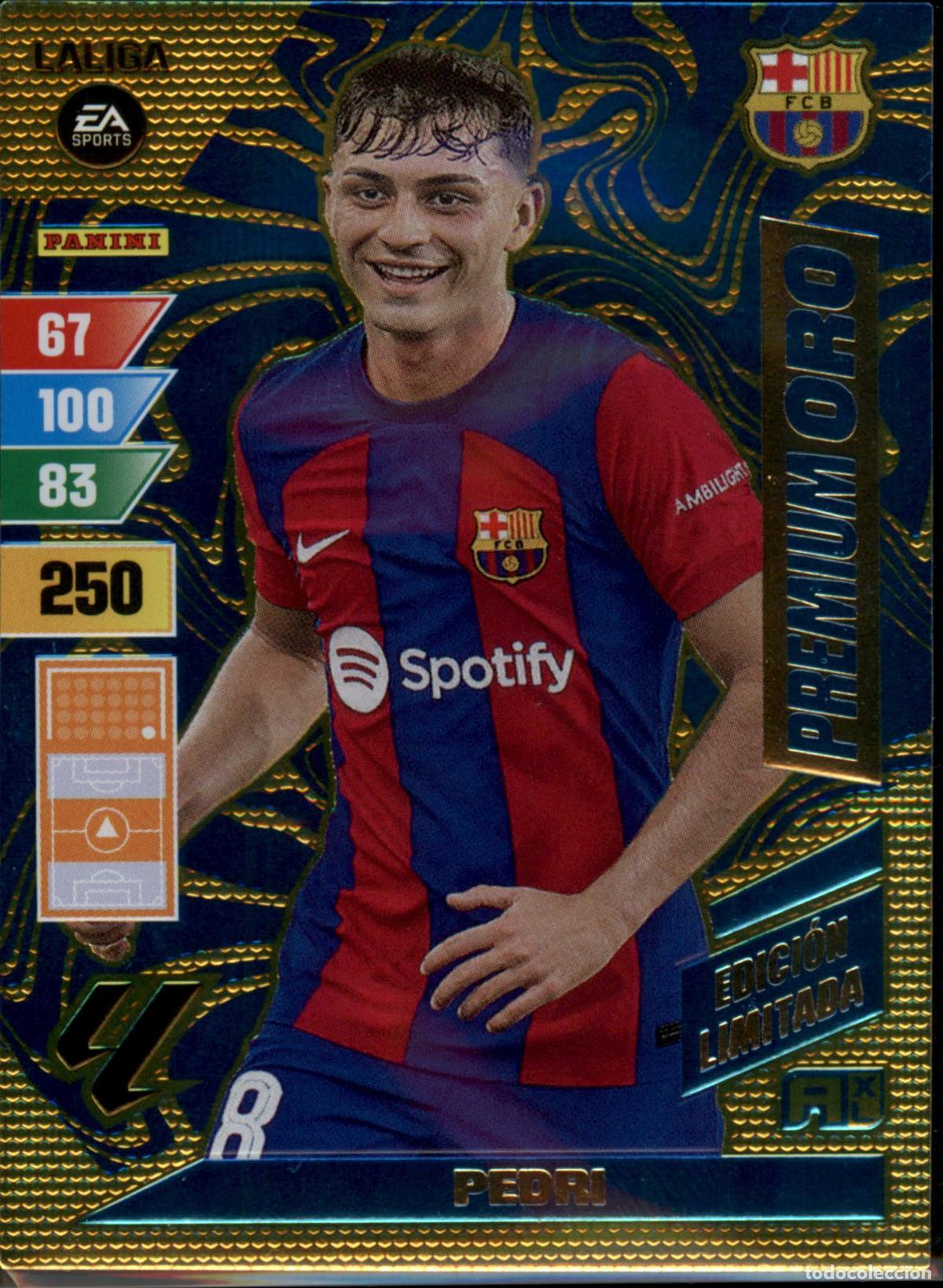 Football Stickers: Pedri Premium Oro Limitada Bar&ccedil;a (Barcelona) LaLiga Santander Adrenalyn XL 2023 2024 Panini 24 25