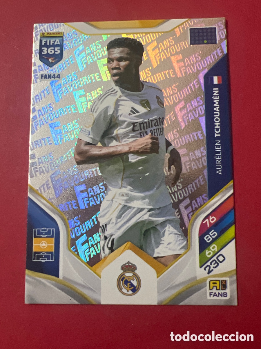 Cromos de f&uacute;tbol: FAN44 AURELIEN TCHOUAMENI (REAL MADRID) FANS FAVOURITE PANINI ADRENALYN XL FIFA 365 2026 26