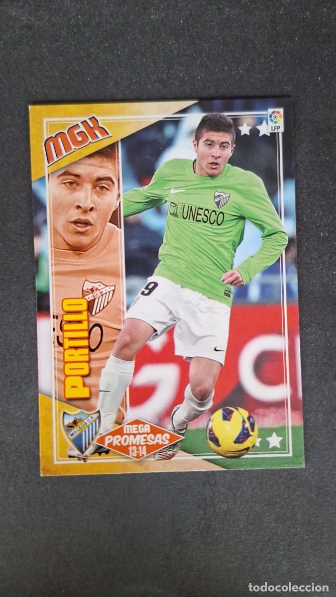 Cromos de f&uacute;tbol: L1 PORTILLO MALAGA C. F. MEGA PROMESAS 412 PANINI MEGACRACKS 2013 2014 13 14